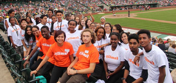 Multicultural Students at a Baseball Game